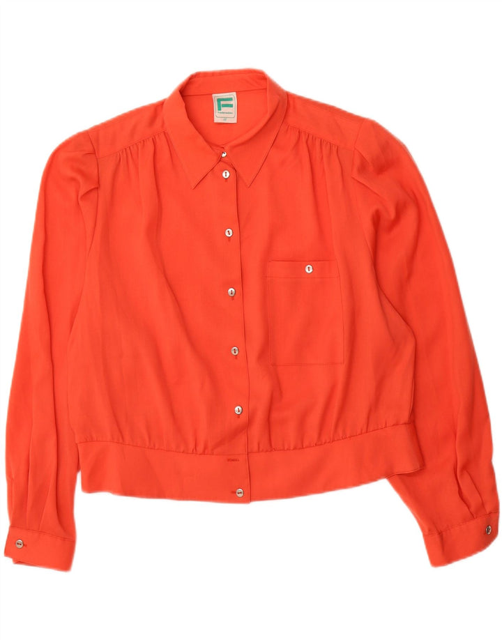 FRANKENWALDER Womens Crop Shirt Blouse EU 46 XL Red Polyester Vintage Frankenwalder and Second-Hand Frankenwalder from Messina Hembry 