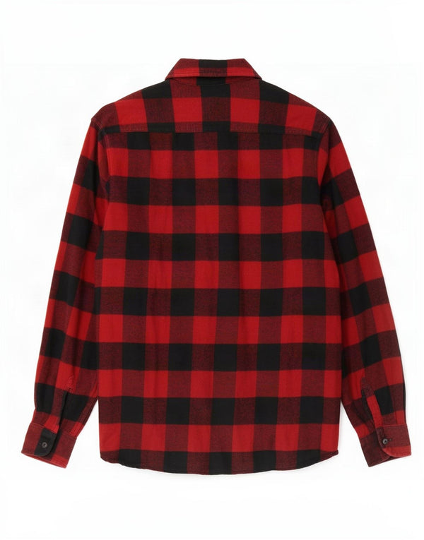Męska koszula flanelowa Levi's, bawełniana kratka w kolorze średniej czerwieni