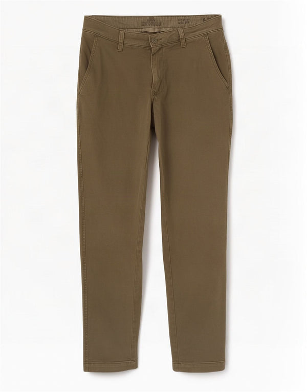 Męskie wąskie, zwężane spodnie chino Levi's W32 L30, bawełna khaki
