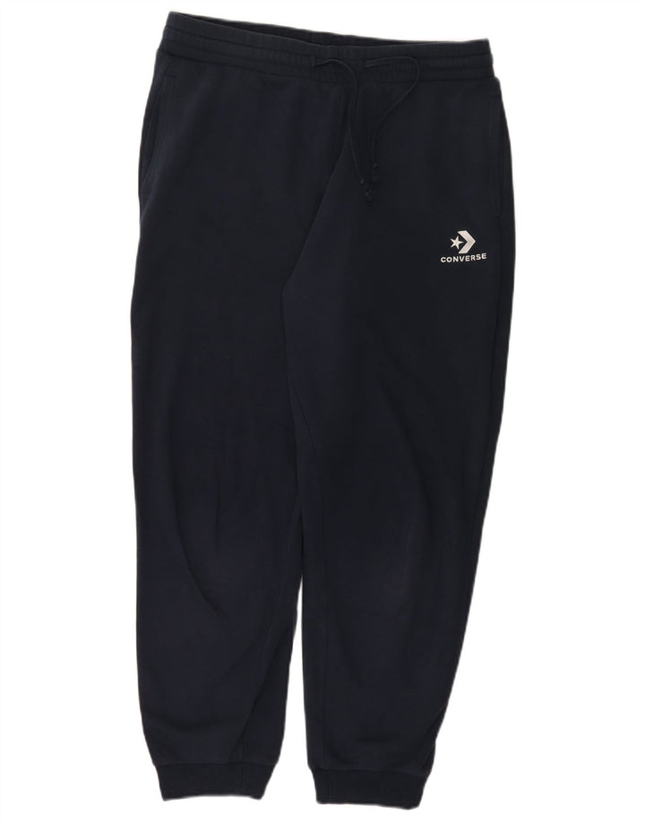 Męskie spodnie dresowe Converse Joggers, średnie granatowe, bawełniane