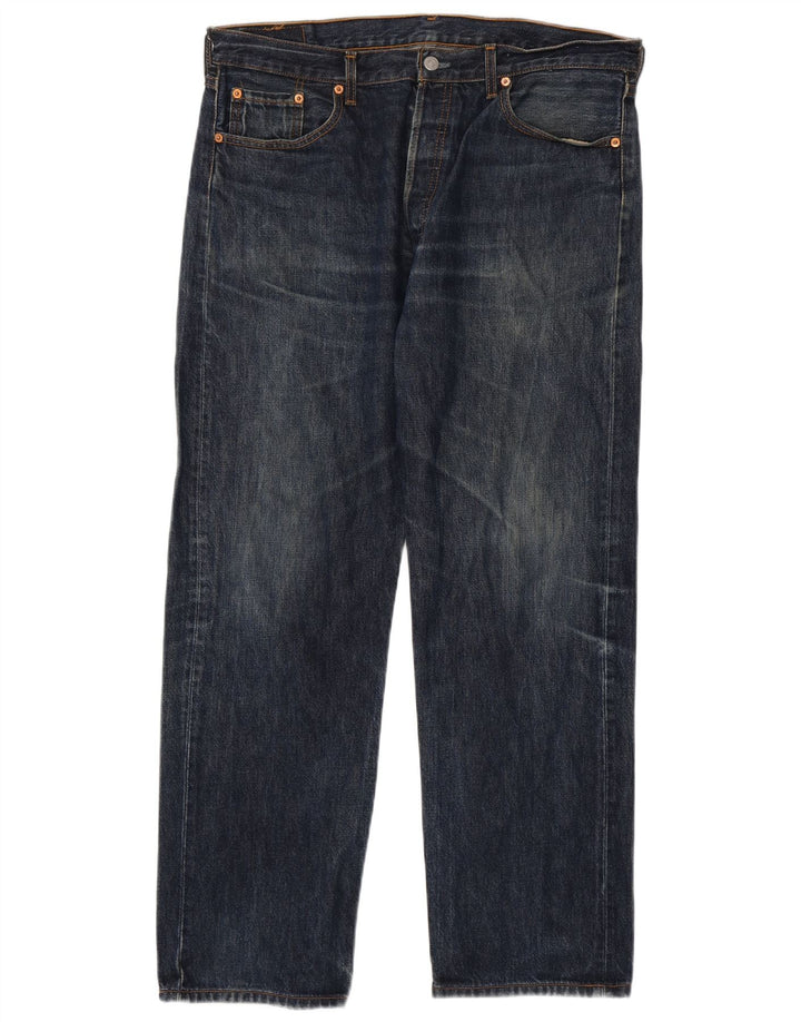 Męskie dżinsy Levi's 501 Straight W38 L30 Granatowa bawełna