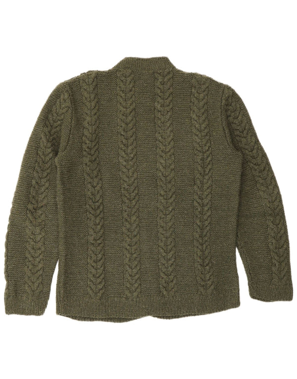 Sweter męski w stylu vintage, średni khaki