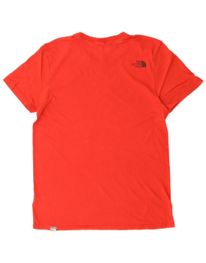 Męski T-shirt z grafiką The North Face, bawełniany, średni czerwony