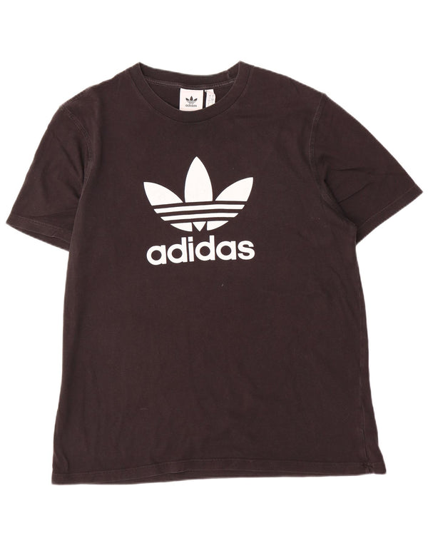 Męska koszulka z grafiką Adidas, duża, czarna, bawełniana