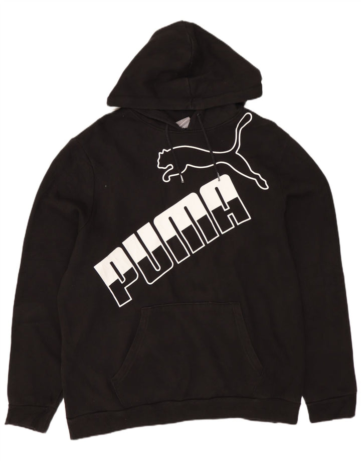 Męski sweter z kapturem i grafiką PUMA, duży, czarny