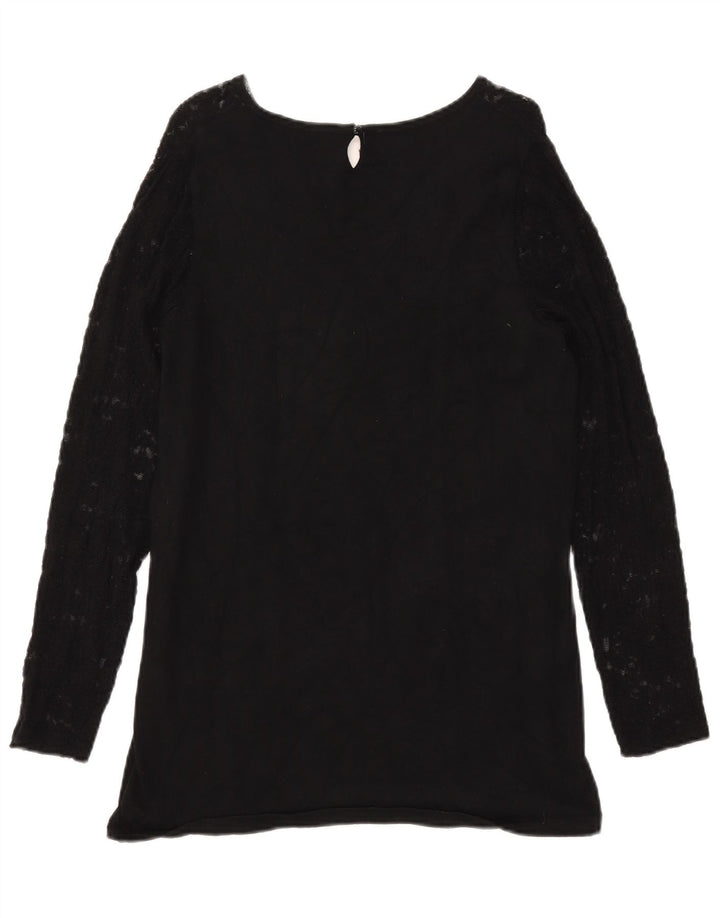 Sweter damski Marks & Spencer z okrągłym dekoltem, UK 12, średni czarny