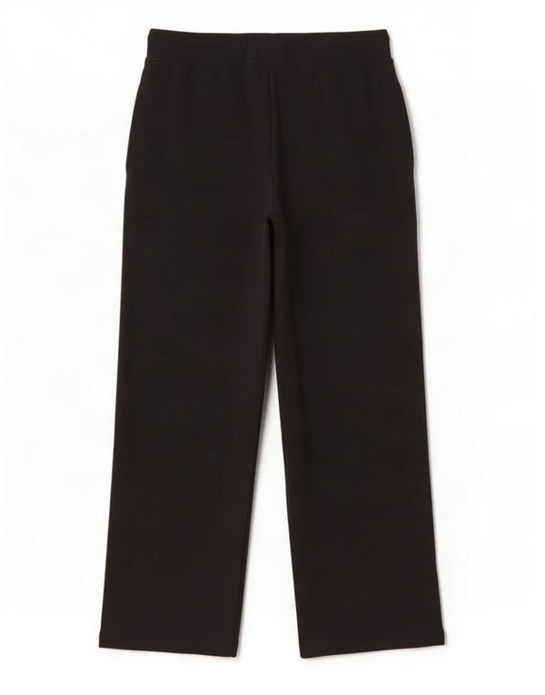 Adidas Womens Wide Leg Tracksuit Trousers UK 12 Medium Black Cotton
