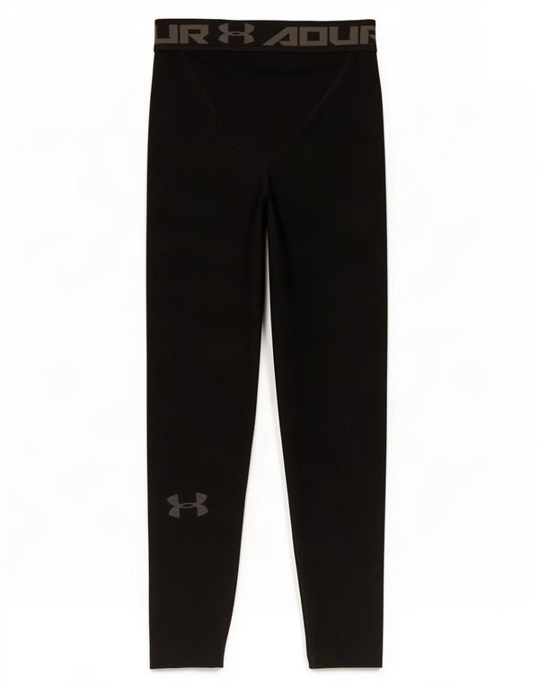 Legginsy chłopięce Under Armour z grafiką, duże, 11-12 lat, czarne, poliestrowe
