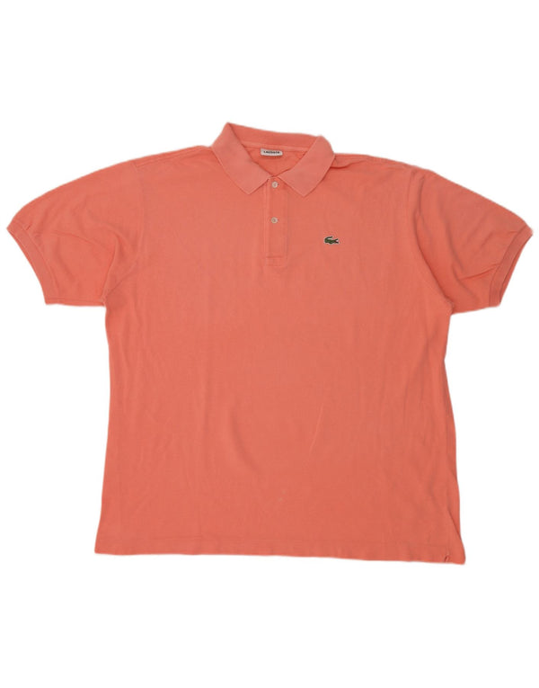 Męska koszulka polo Lacoste, rozmiar 7, 2XL, różowa, bawełniana