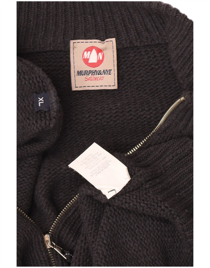 Męski sweter kardigan Murphy & Nye XL, szara wełna