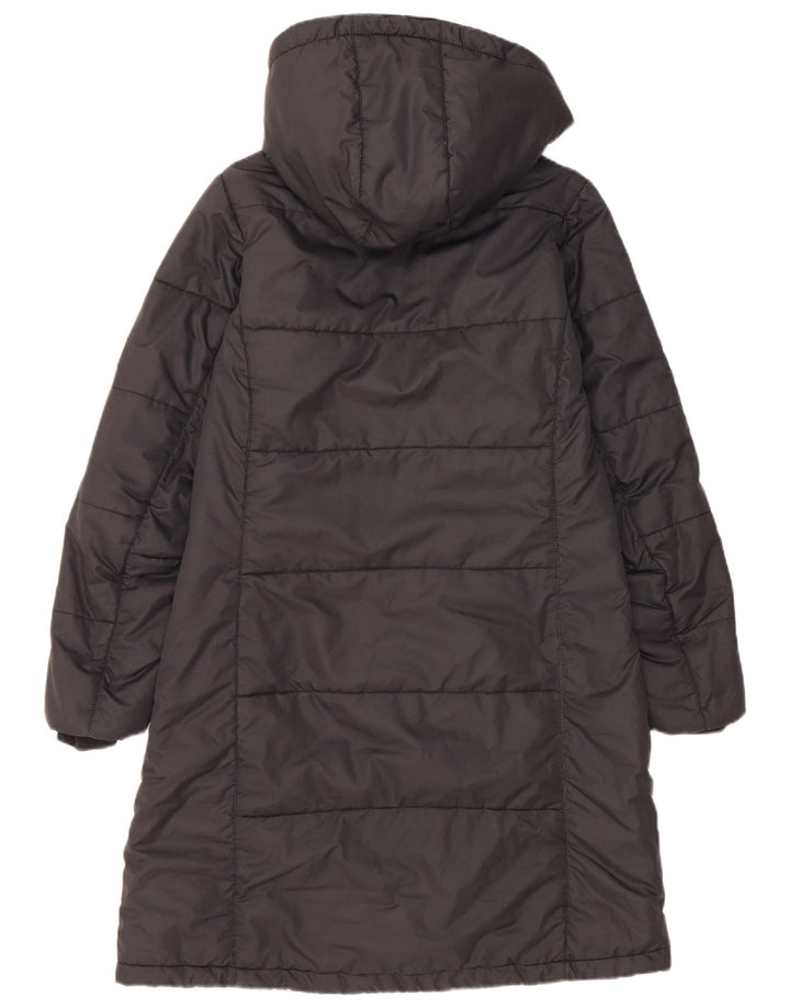 Damski ocieplany płaszcz z kapturem Jack Wolfskin UK 10, mały, czarny poliester