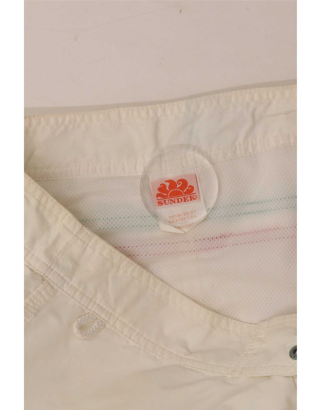 Męskie spodenki kąpielowe Sundek, średni biały nylon