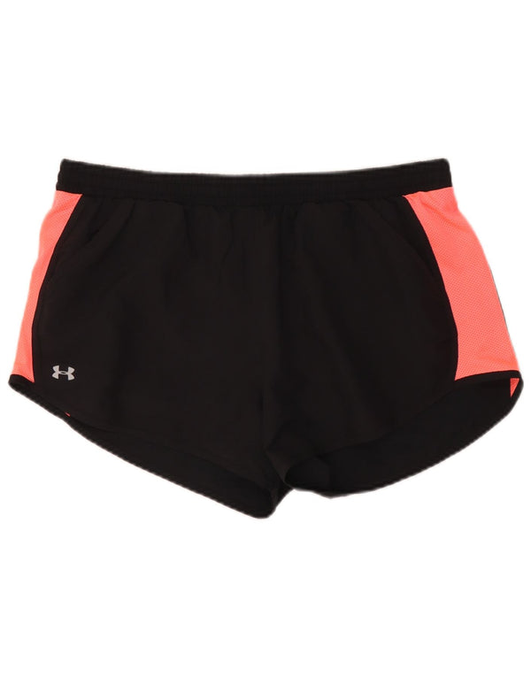 Damskie spodenki sportowe Under Armour Heat Gear UK 16, duże, czarne, z blokami kolorów