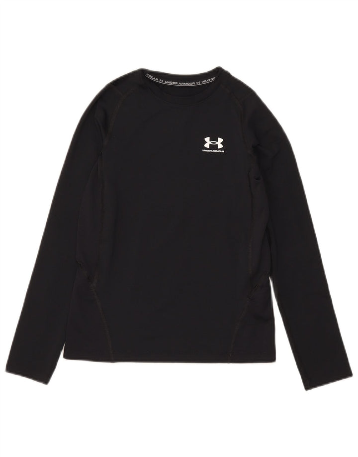 Chłopięcy top Under Armour Heat Gear z długim rękawem, 9-10 lat, średni czarny