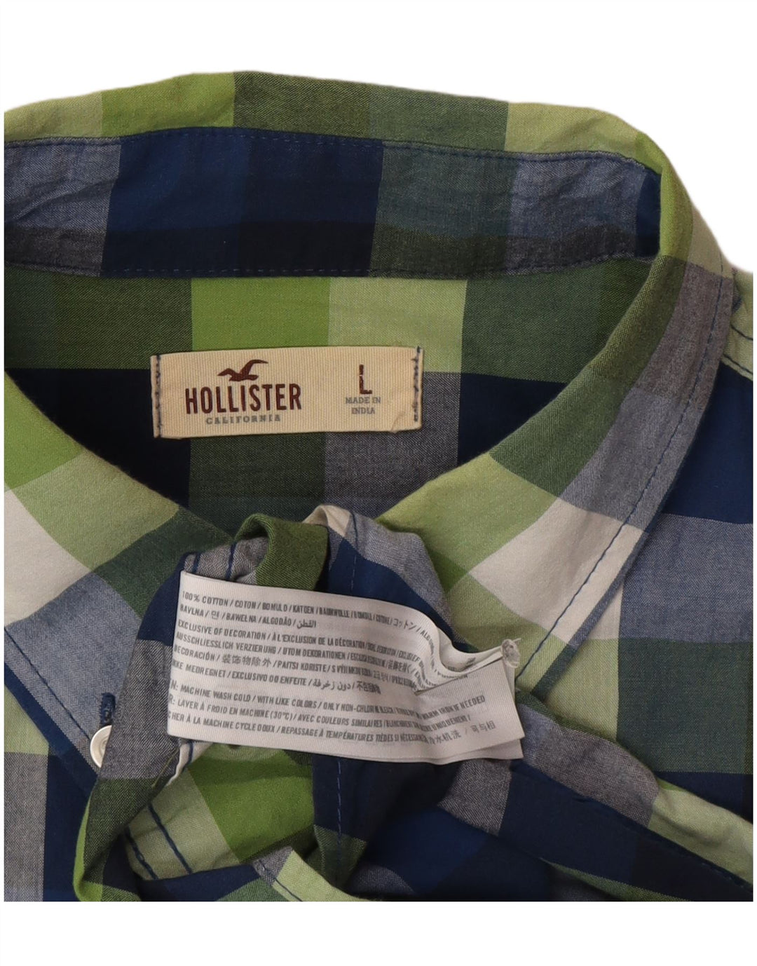 Koszula męska Hollister, duża, wielobarwna, bawełniana krata
