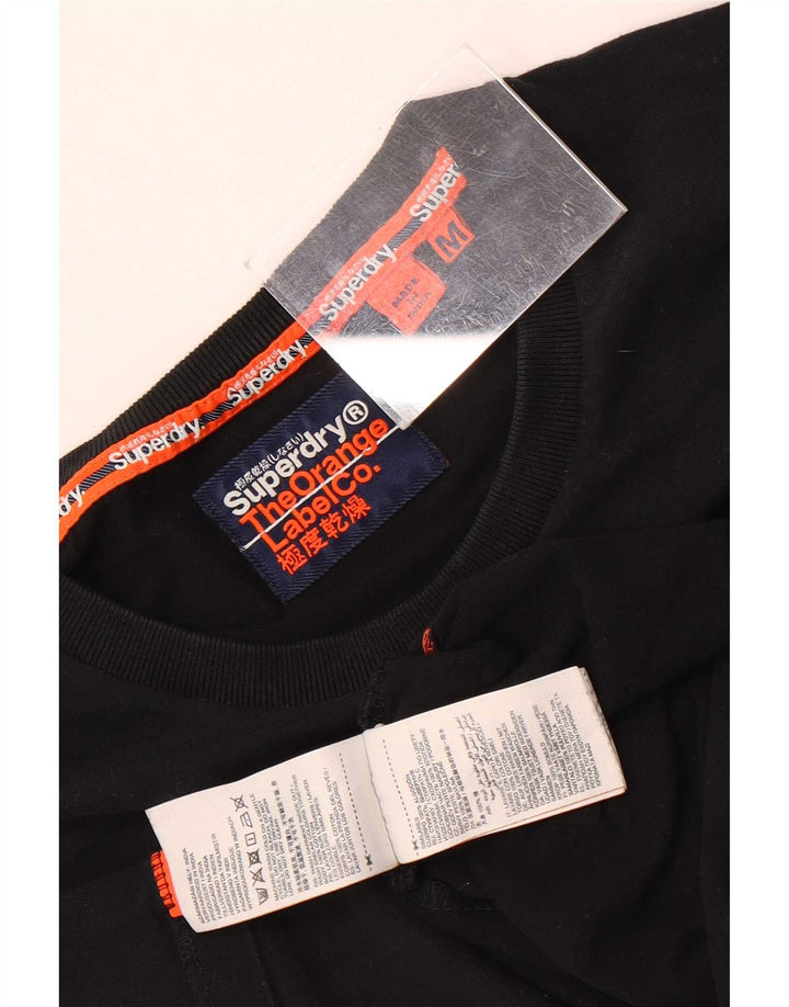 T-shirt męski Superdry, bawełniany, średni czarny