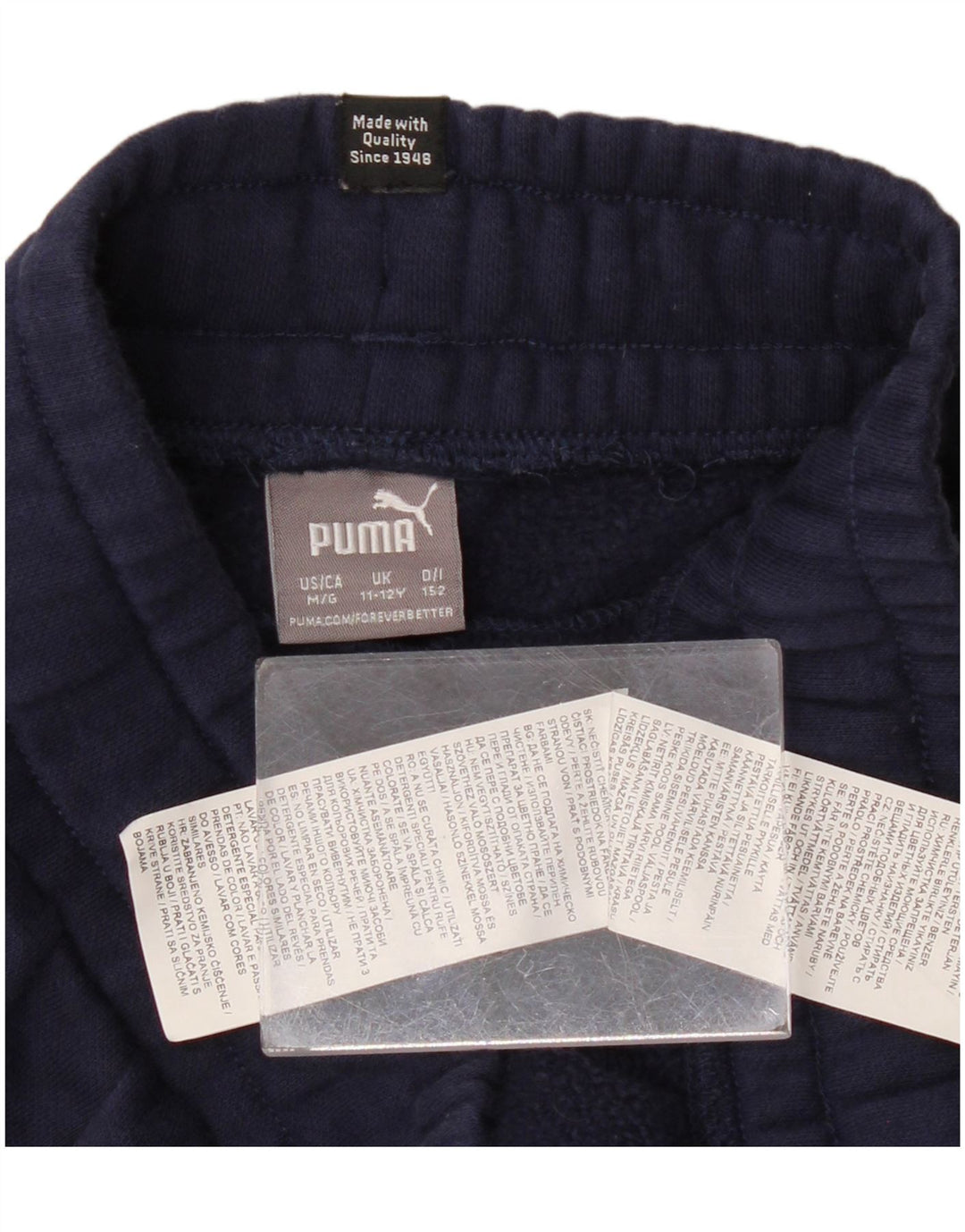 Chłopięce spodnie dresowe PUMA Joggery 11-12 lat, granatowa, bawełniana