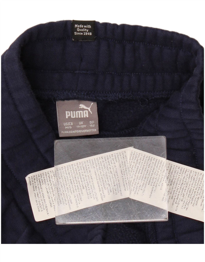 Chłopięce spodnie dresowe PUMA Joggery 11-12 lat, granatowa, bawełniana