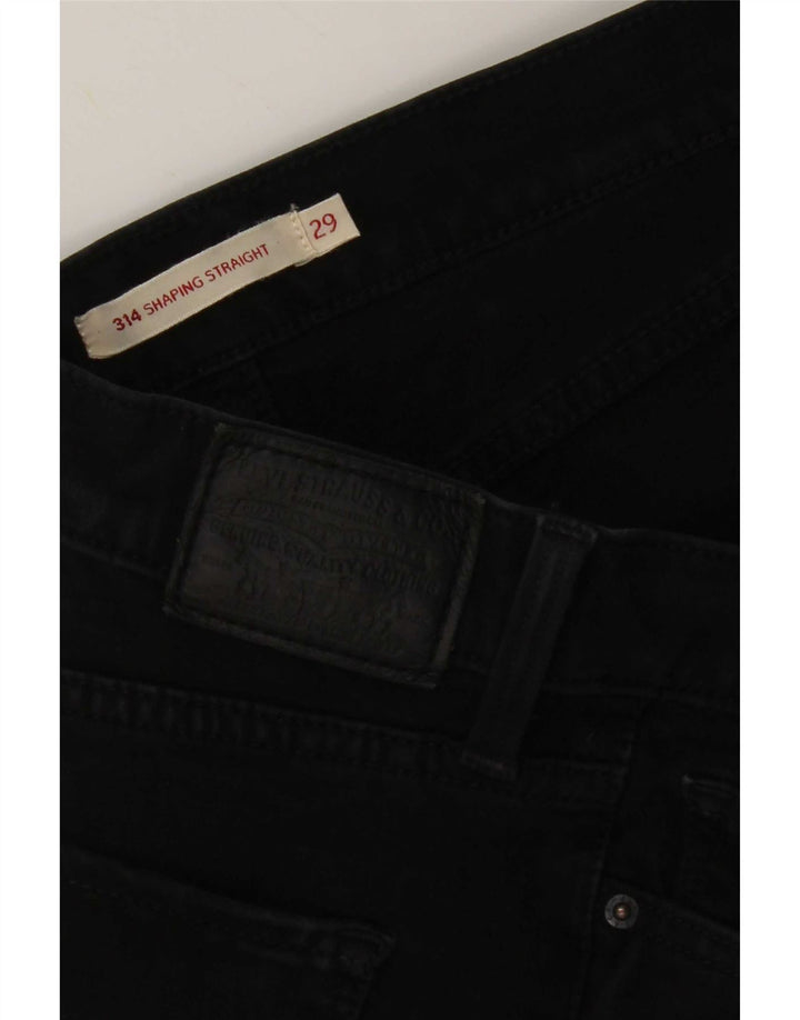 Damskie jeansy Levi's 314 Shaping Straight W29 L28 Czarne