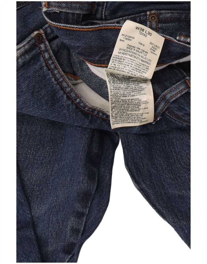Męskie jeansy Wrangler Texas Straight W38 L30 Niebieskie bawełniane