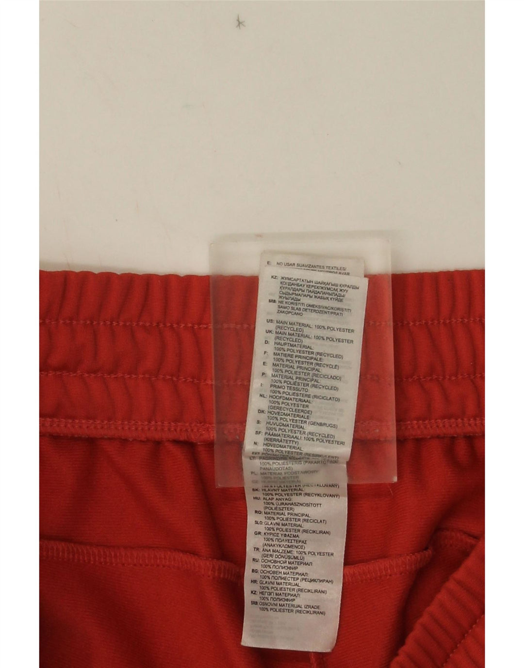 Damskie spodnie dresowe Adidas UK 16/18, duże, czerwone, poliestrowe