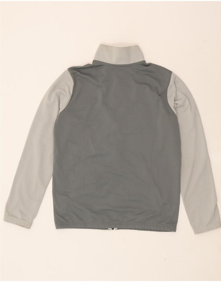 NIKE Boys Tracksuit Top Jacket 13-14 Years XL Grey Colourblock Polyester