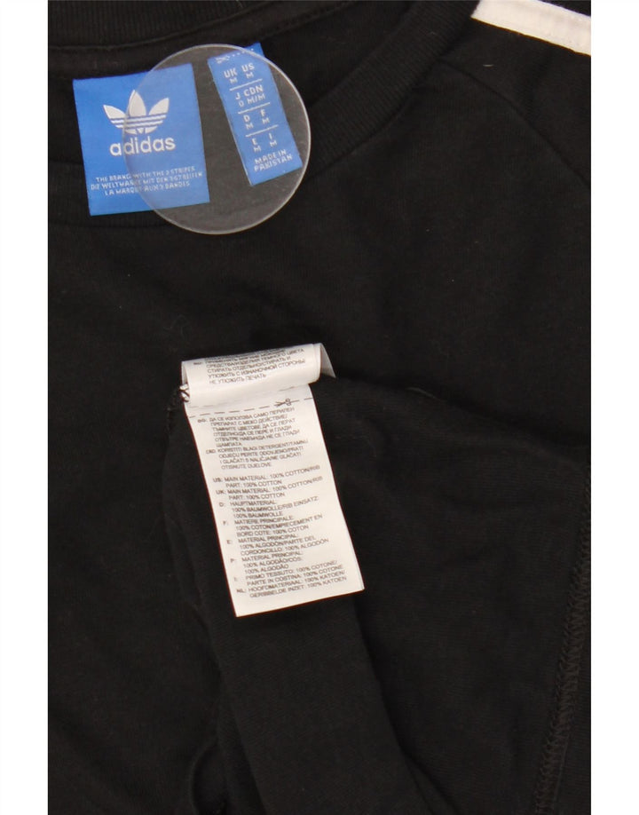 Męska koszulka Adidas z długim rękawem, średnia czarna, bawełniana
