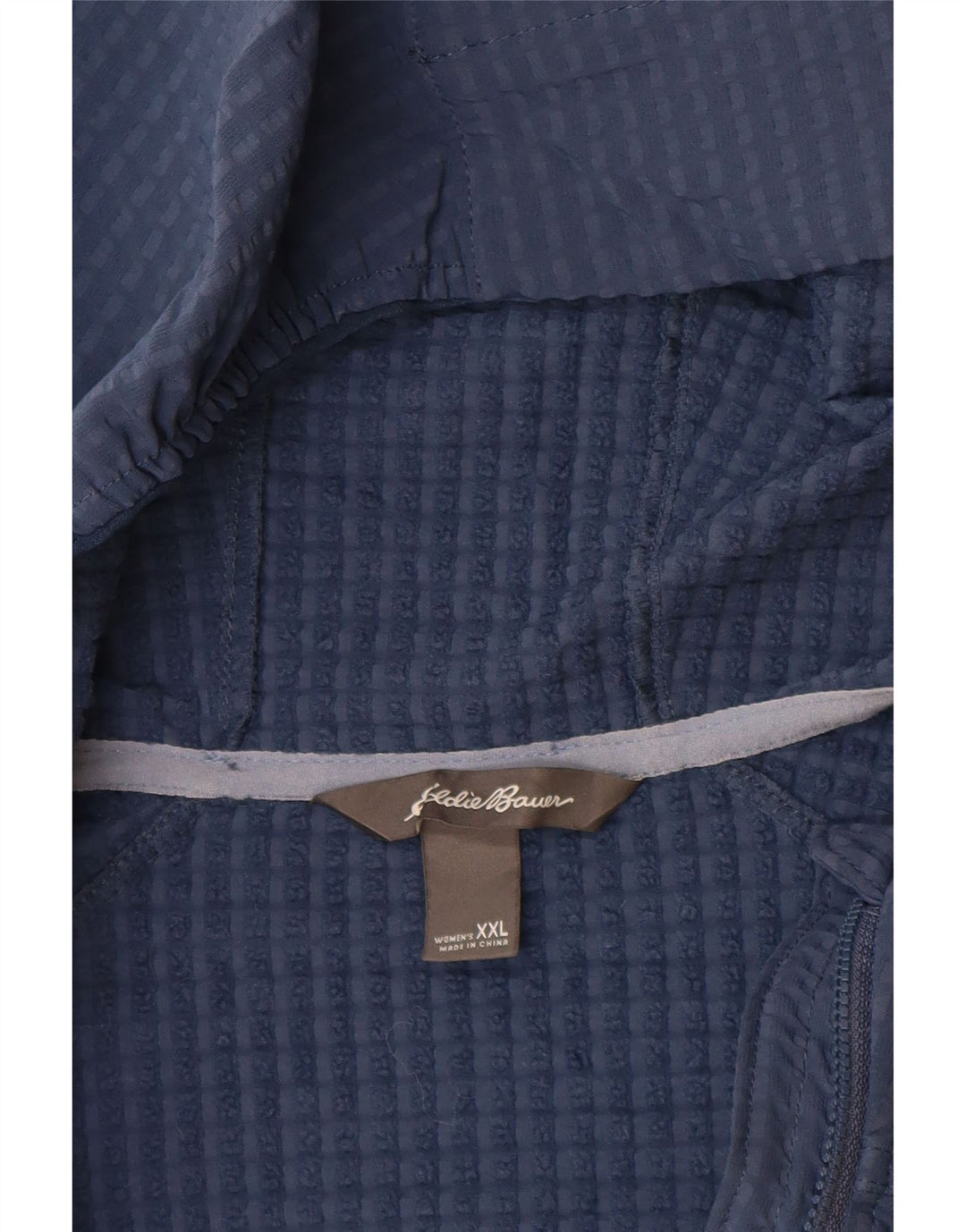 Damska kurtka wiatrówka z kapturem Eddie Bauer UK 20 2XL Niebieski poliester