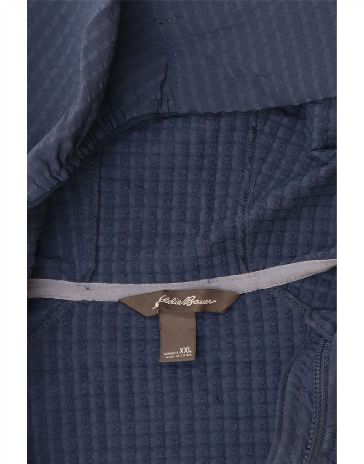 Damska kurtka wiatrówka z kapturem Eddie Bauer UK 20 2XL Niebieski poliester