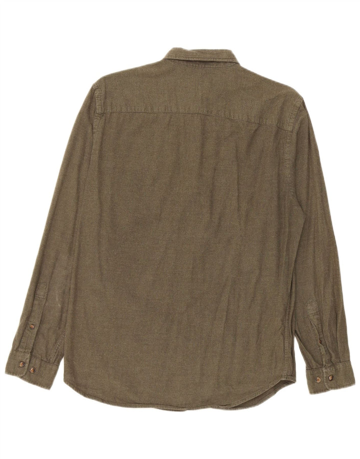 Koszula flanelowa męska Jack & Jones, średnia, bawełniana khaki