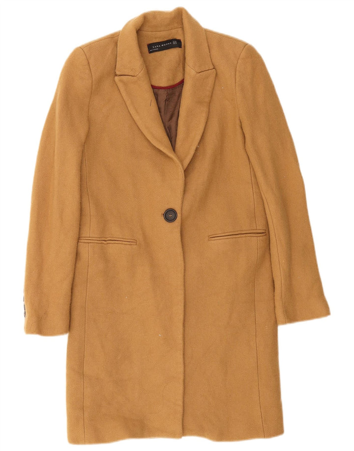 Płaszcz damski Zara UK 6 XS, brązowa wełna