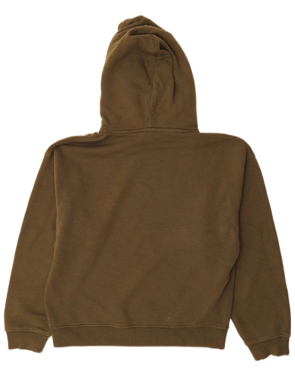 Damski sweter oversize z kapturem Zara UK 10, mały, bawełniany khaki