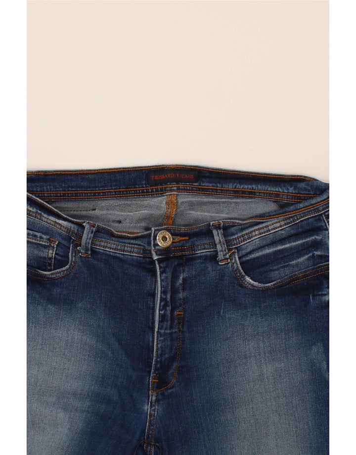 TRUSSARDI Womens Slim Jeans IT 46 Large W32 L34 Blue Cotton Vintage Trussardi and Second-Hand Trussardi from Messina Hembry 