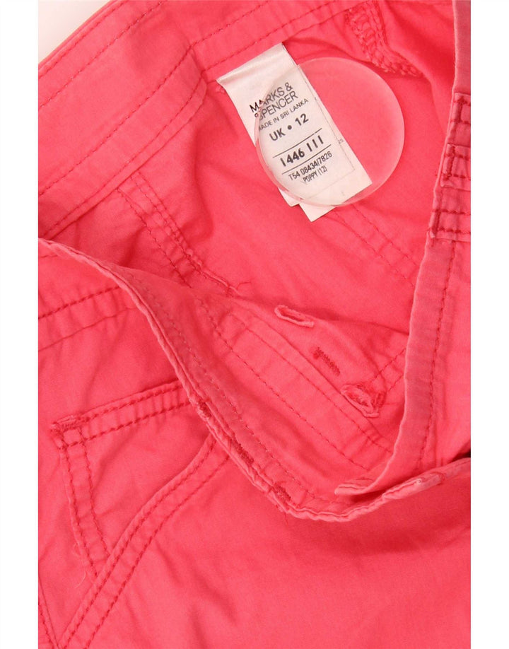 Marks & Spencer Damska spódnica cargo UK 12 Medium W32 Różowa bawełna