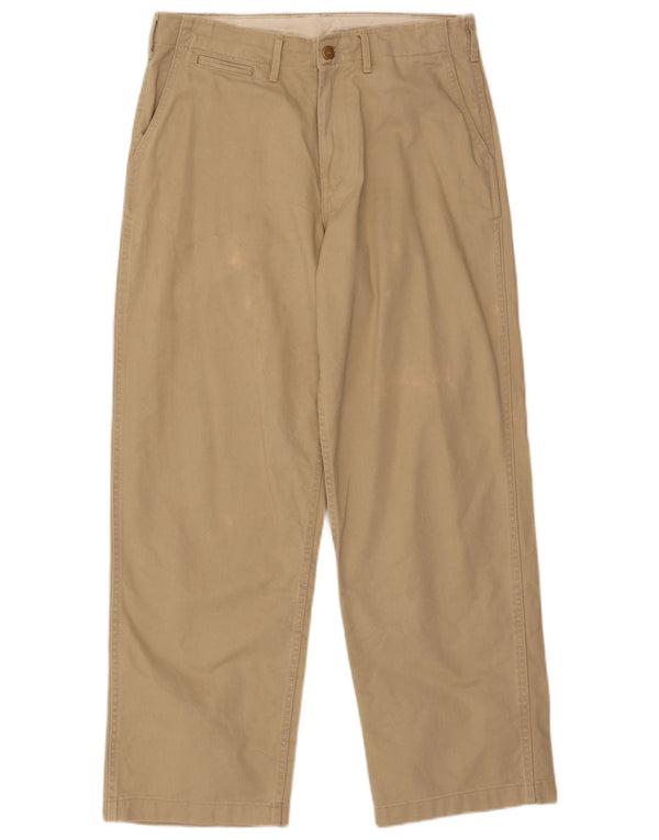Męskie spodnie chino o luźnym kroju Zara EU 40 Medium W31 L29 Beżowa bawełna