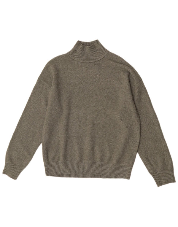 Marks & Spencer Damski sweter z golfem, UK 10, mały khaki