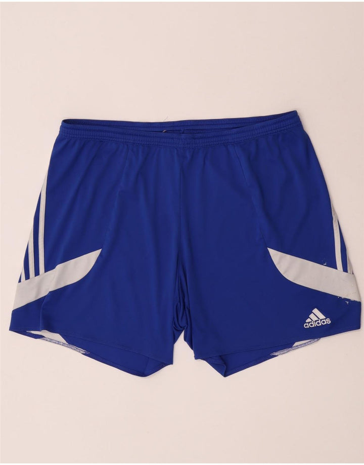 Męskie spodenki sportowe Adidas XL Niebieski poliester z blokami kolorów