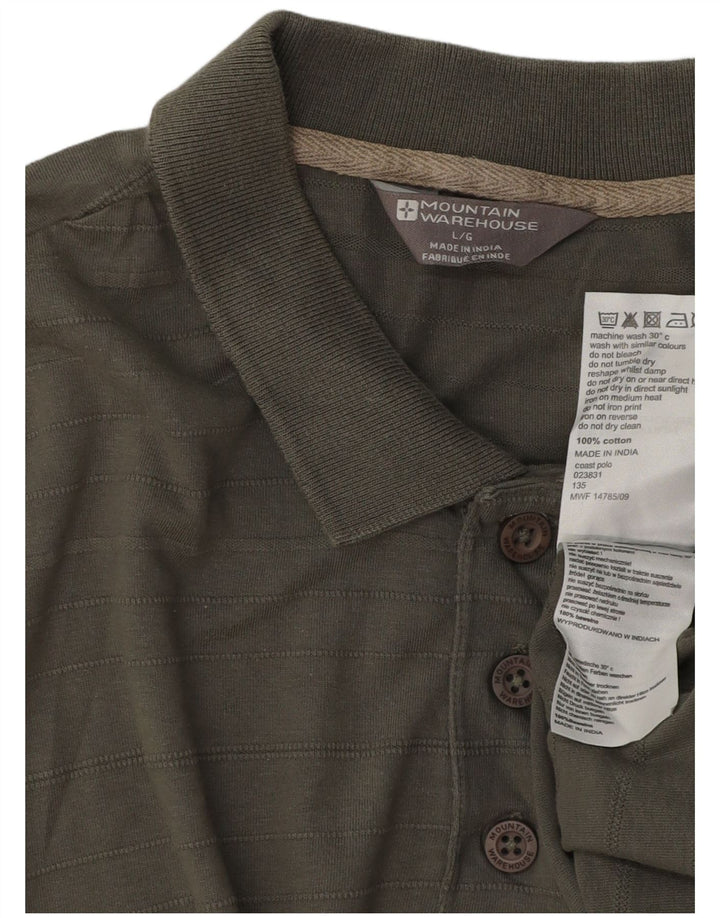 Męska koszulka polo Mountain Warehouse, duża, bawełniana khaki
