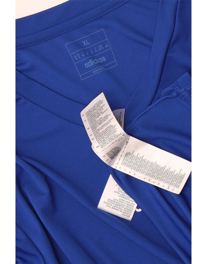 Adidas Męskie Aeroready Top z długim rękawem XL Niebieski Poliester