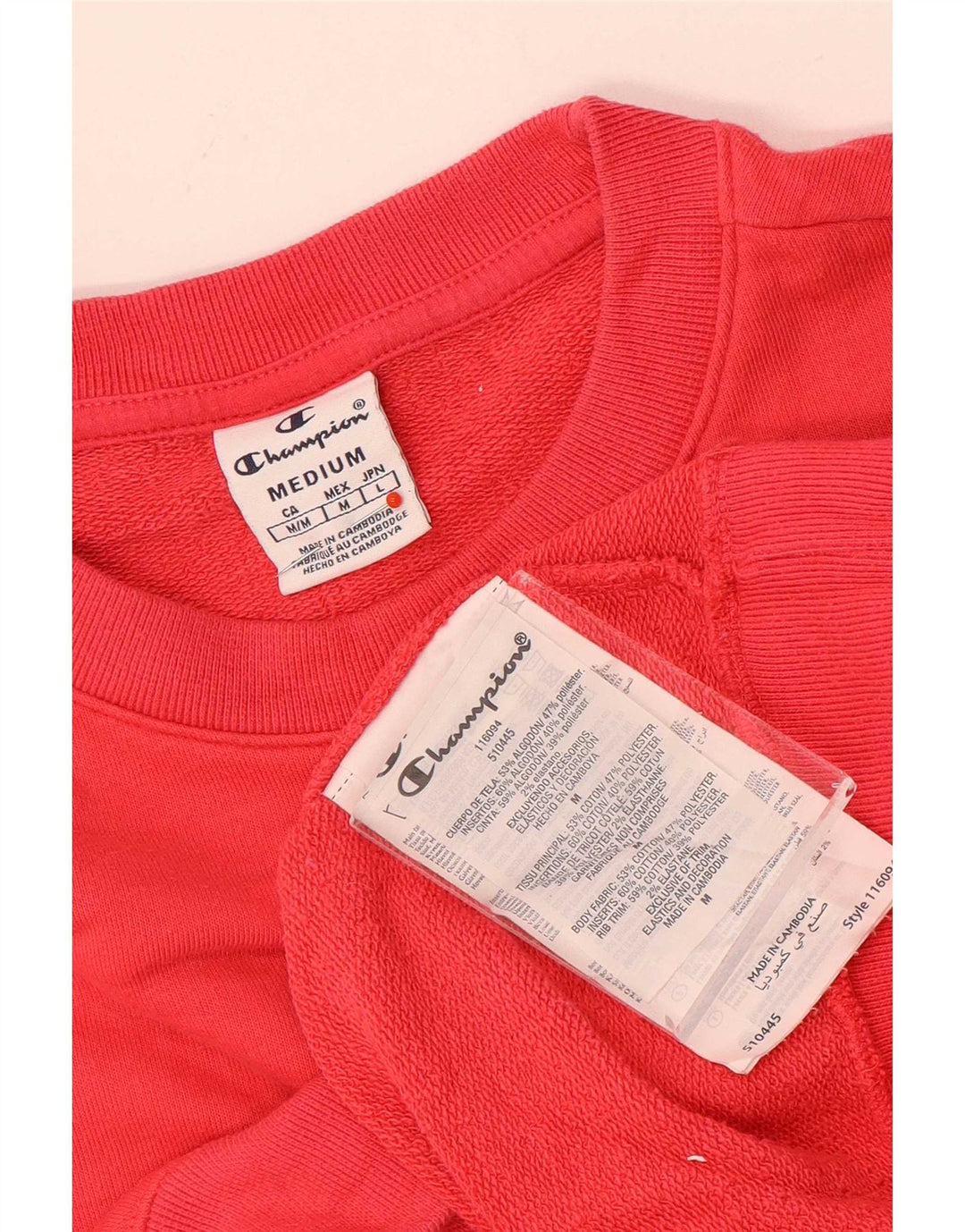Damska bluza Champion Graphic Crop Sweatshirt UK 14 Średnia czerwona bawełna