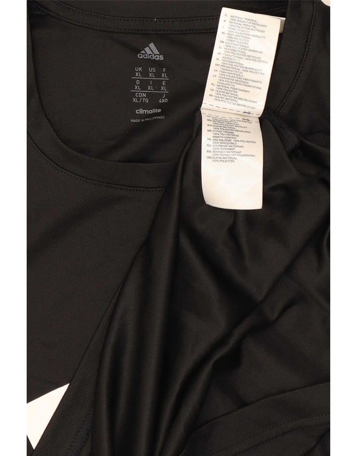 Adidas Męska koszulka Climalite Graphic Top XL Czarny poliester