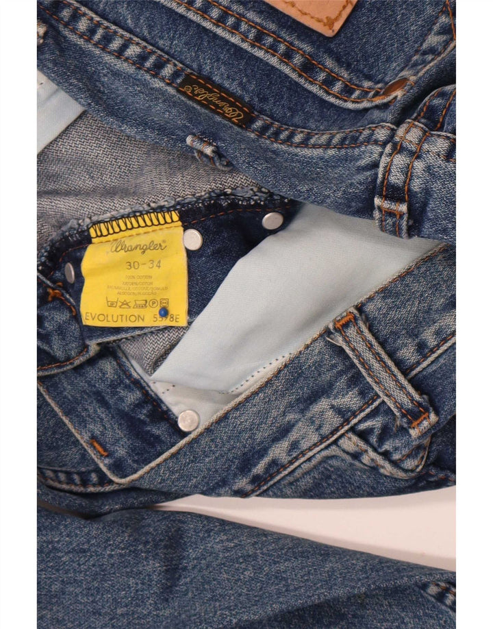 Męskie jeansy Wrangler Evolution Straight W30 L31, niebieskie, bawełniane