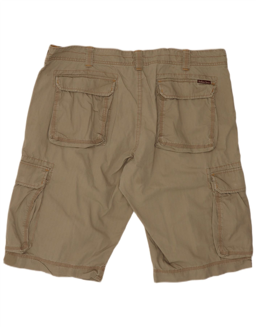 Męskie spodenki cargo Marlboro Classics o regularnym kroju W40 XL, bawełna khaki