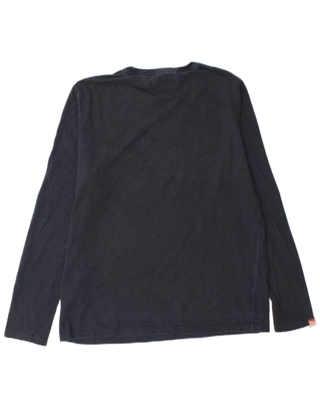 SUPERDRY Męski top graficzny z długim rękawem, 2XL, granatowy, bawełniany