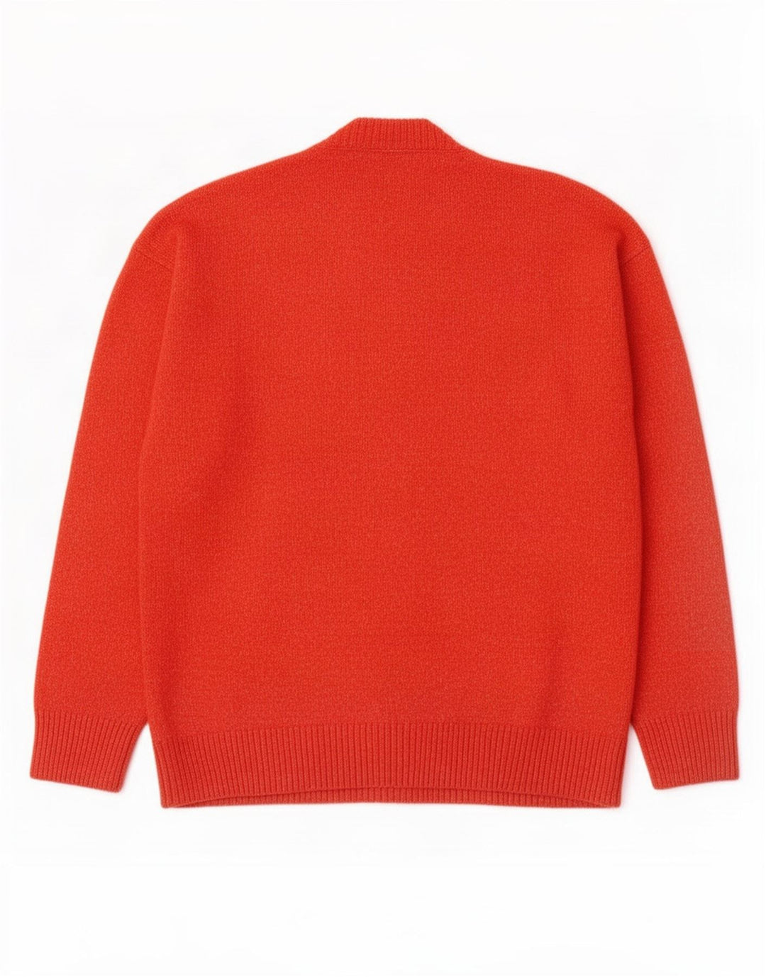 Męski sweter z okrągłym dekoltem Zara, średni pomarańczowy