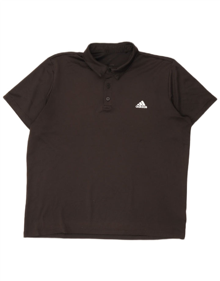 Męska koszulka polo Adidas Climalite XL, czarna, poliestrowa