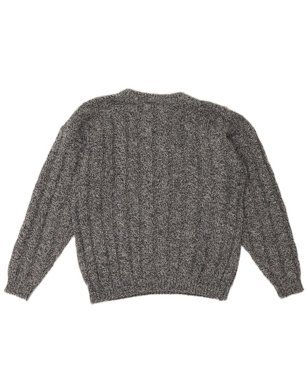 Sweter damski St. Bernard z okrągłym dekoltem UK 14, duży, granatowy, nakrapiany