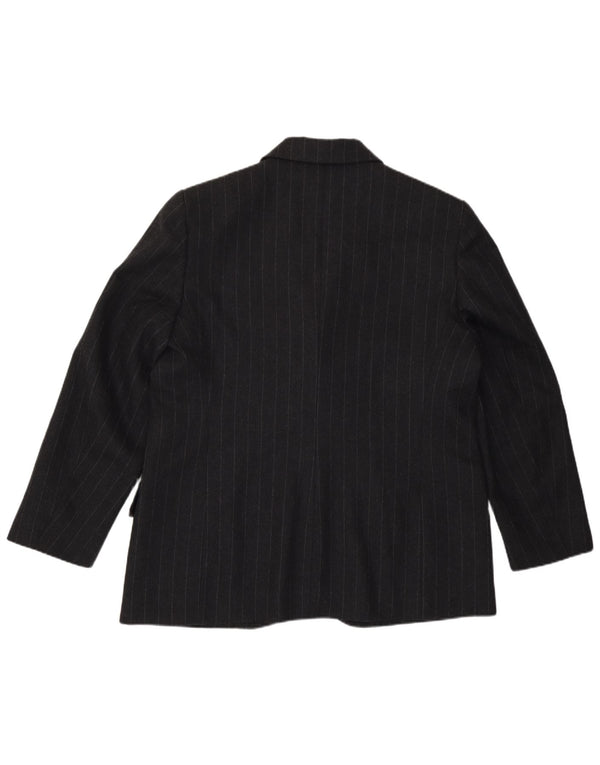 Gianfranco Ferre Damska marynarka zapinana na 1 guzik UK 18 XL Szara w prążki