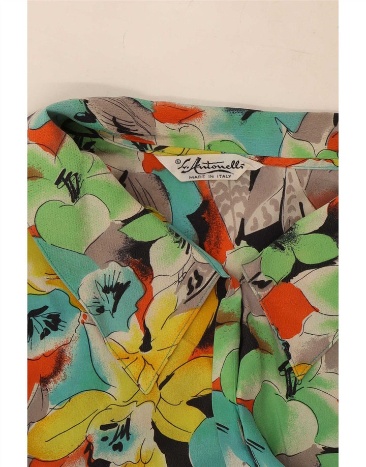 Bluzka koszulowa damska Vintage UK 14 Medium Wielokolorowa