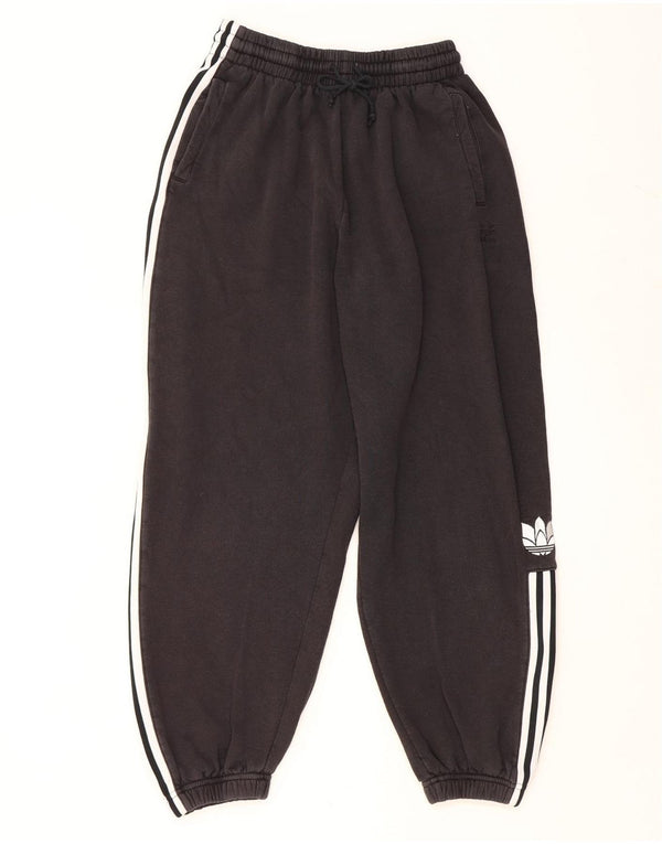 Damskie spodnie dresowe ADIDAS Joggers UK 14 Średnia czarna bawełna